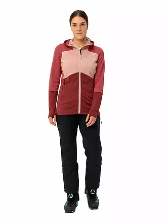 VAUDE | Chaqueta polar de touring para mujer Monviso Grid Fleece | dunkelrot